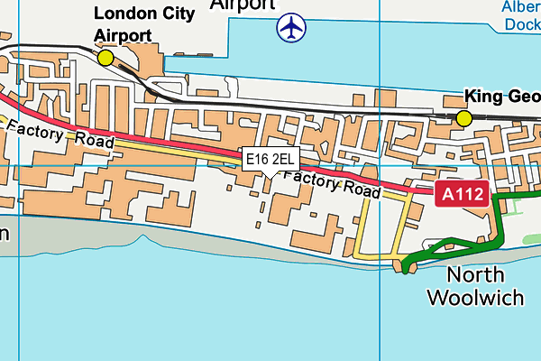 E16 2EL map - OS VectorMap District (Ordnance Survey)