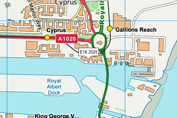 E16 2GH map - OS VectorMap District (Ordnance Survey) E16 2GH map - OS VectorMap District (Ordnance Survey)