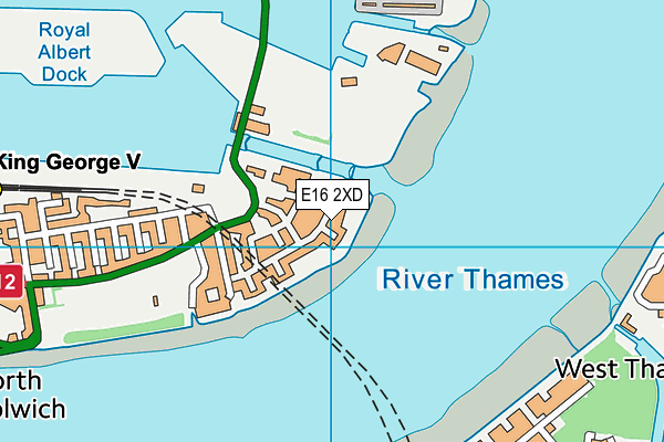 E16 2XD map - OS VectorMap District (Ordnance Survey) E16 2XD map - OS VectorMap District (Ordnance Survey)
