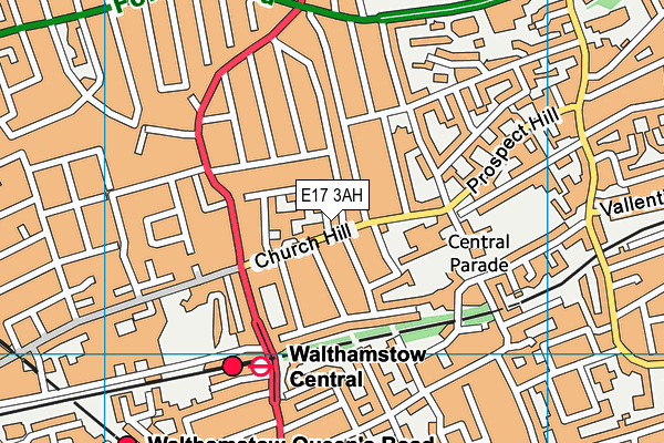 E17 3AH map - OS VectorMap District (Ordnance Survey) E17 3AH map - OS VectorMap District (Ordnance Survey)