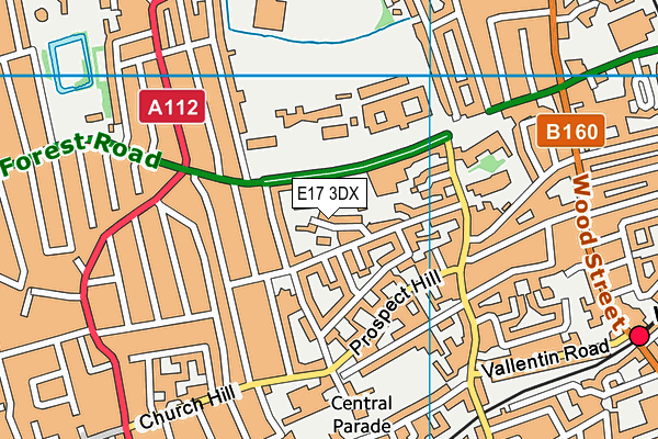E17 3DX map - OS VectorMap District (Ordnance Survey) E17 3DX map - OS VectorMap District (Ordnance Survey)