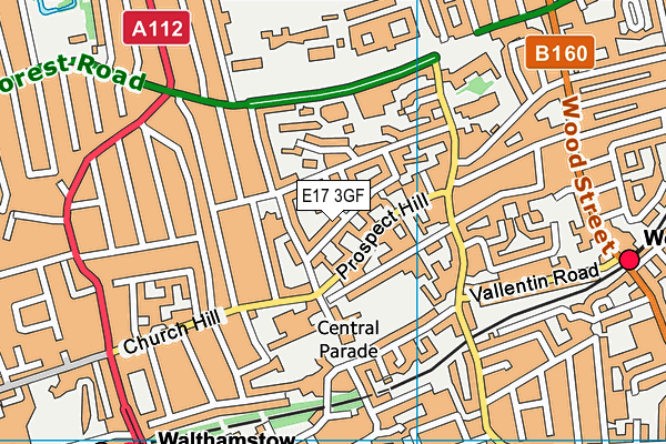 E17 3GF map - OS VectorMap District (Ordnance Survey) E17 3GF map - OS VectorMap District (Ordnance Survey)
