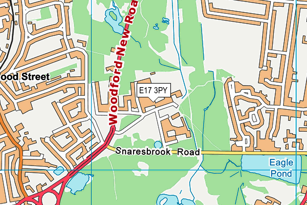 E17 3PY map - OS VectorMap District (Ordnance Survey)