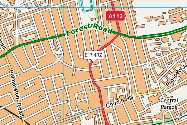 E17 4RZ map - OS VectorMap District (Ordnance Survey) E17 4RZ map - OS VectorMap District (Ordnance Survey)