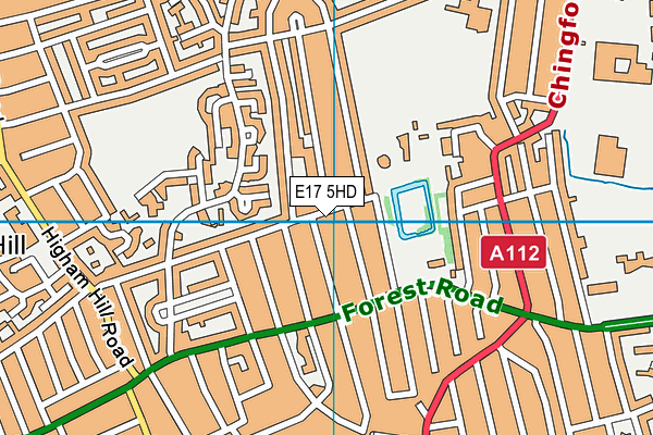 E17 5HD map - OS VectorMap District (Ordnance Survey)