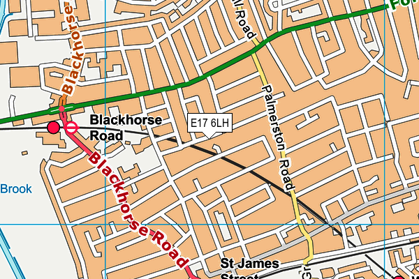 E17 6LH map - OS VectorMap District (Ordnance Survey)