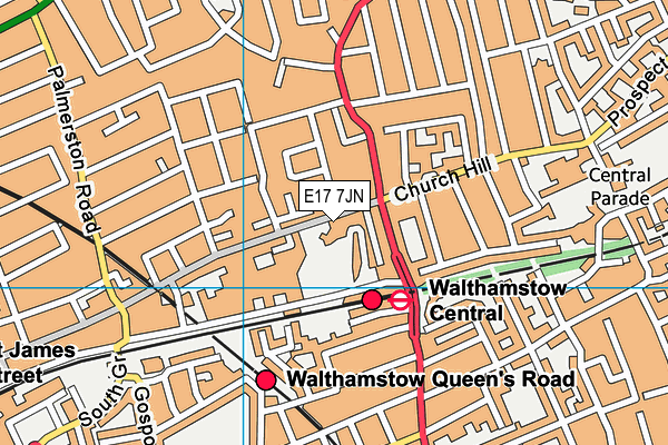 E17 7JN map - OS VectorMap District (Ordnance Survey) E17 7JN map - OS VectorMap District (Ordnance Survey)