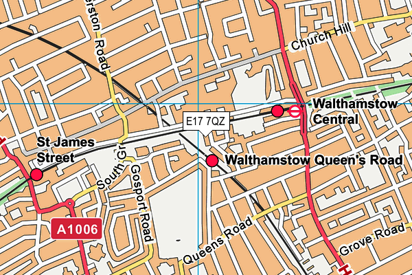 E17 7QZ map - OS VectorMap District (Ordnance Survey) E17 7QZ map - OS VectorMap District (Ordnance Survey)