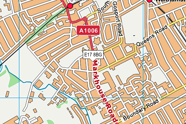 E17 8BG map - OS VectorMap District (Ordnance Survey)