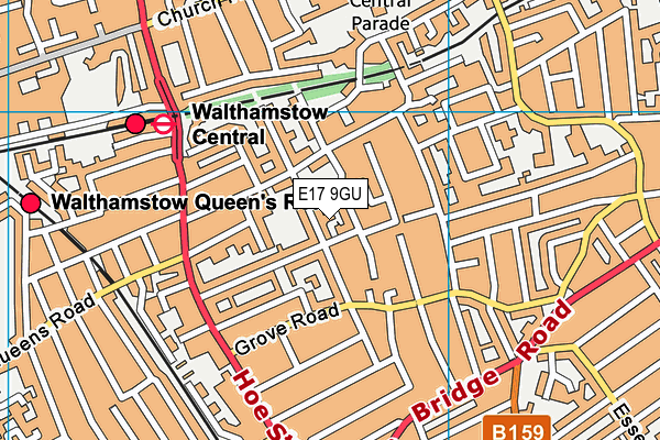 E17 9GU map - OS VectorMap District (Ordnance Survey) E17 9GU map - OS VectorMap District (Ordnance Survey)