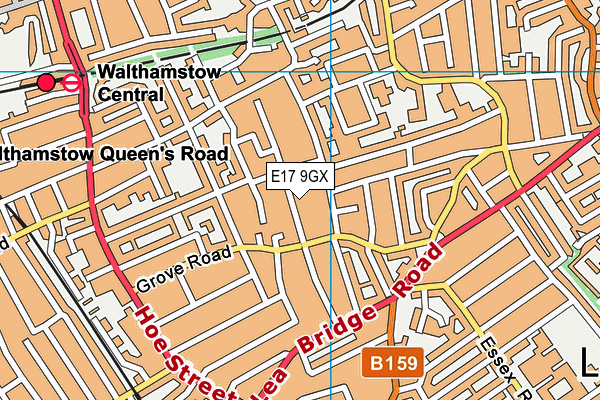 E17 9GX map - OS VectorMap District (Ordnance Survey) E17 9GX map - OS VectorMap District (Ordnance Survey)