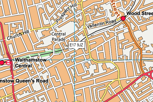 E17 9JZ map - OS VectorMap District (Ordnance Survey) E17 9JZ map - OS VectorMap District (Ordnance Survey)