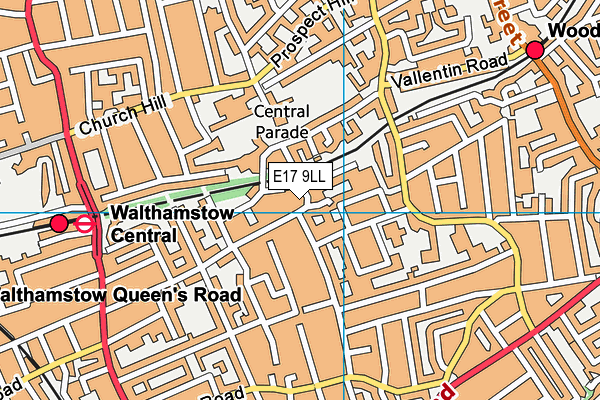 E17 9LL map - OS VectorMap District (Ordnance Survey) E17 9LL map - OS VectorMap District (Ordnance Survey)