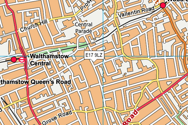 E17 9LZ map - OS VectorMap District (Ordnance Survey) E17 9LZ map - OS VectorMap District (Ordnance Survey)