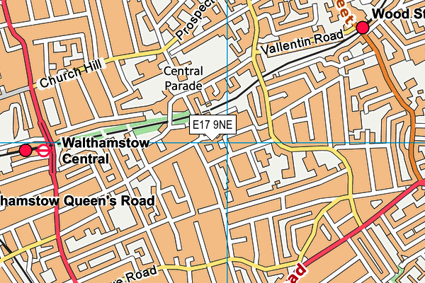 E17 9NE map - OS VectorMap District (Ordnance Survey) E17 9NE map - OS VectorMap District (Ordnance Survey)