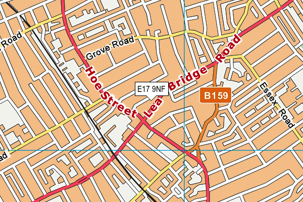 E17 9NF map - OS VectorMap District (Ordnance Survey)