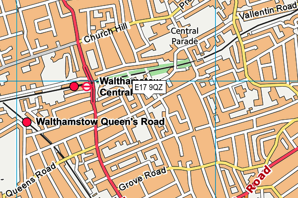 E17 9QZ map - OS VectorMap District (Ordnance Survey) E17 9QZ map - OS VectorMap District (Ordnance Survey)