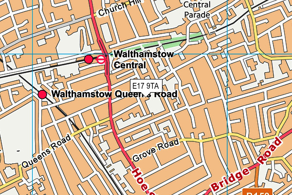 E17 9TA map - OS VectorMap District (Ordnance Survey) E17 9TA map - OS VectorMap District (Ordnance Survey)