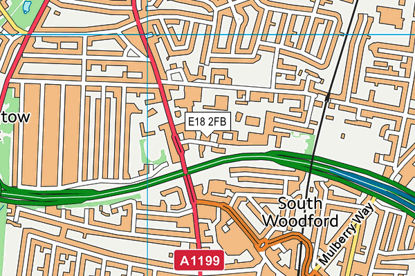 E18 2FB map - OS VectorMap District (Ordnance Survey) E18 2FB map - OS VectorMap District (Ordnance Survey)