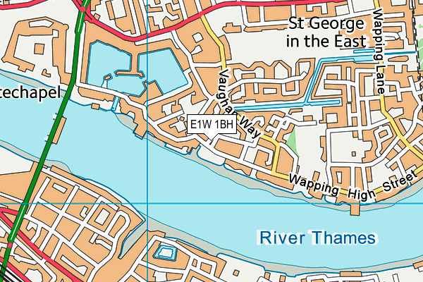 E1W 1BH map - OS VectorMap District (Ordnance Survey) E1W 1BH map - OS VectorMap District (Ordnance Survey)