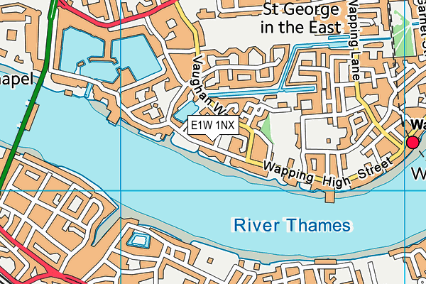 E1W 1NX map - OS VectorMap District (Ordnance Survey) E1W 1NX map - OS VectorMap District (Ordnance Survey)