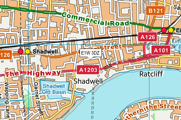E1W 3DZ map - OS VectorMap District (Ordnance Survey) E1W 3DZ map - OS VectorMap District (Ordnance Survey)