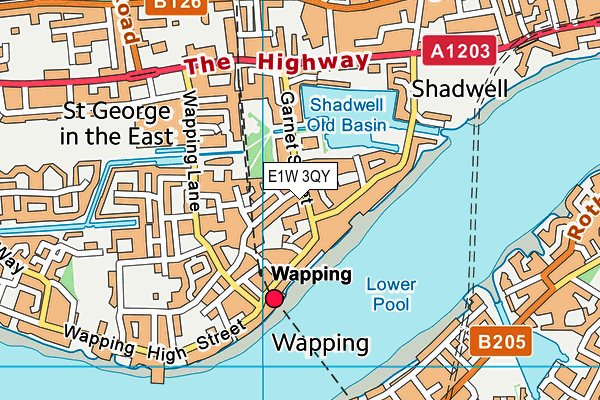 E1W 3QY map - OS VectorMap District (Ordnance Survey) E1W 3QY map - OS VectorMap District (Ordnance Survey)
