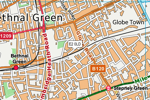 E2 0LD map - OS VectorMap District (Ordnance Survey) E2 0LD map - OS VectorMap District (Ordnance Survey)
