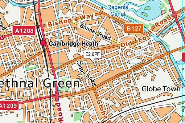 E2 0PF map - OS VectorMap District (Ordnance Survey)