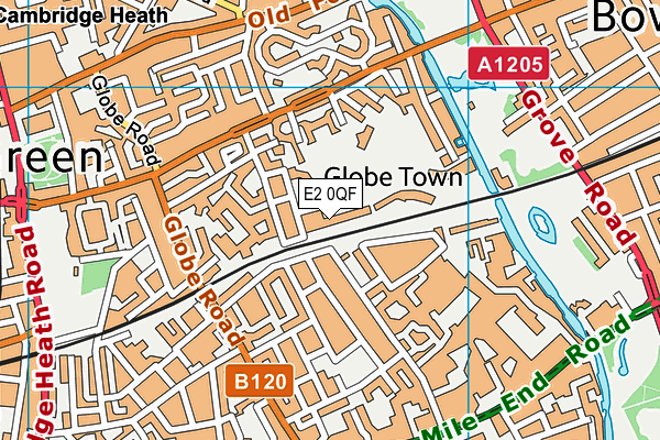E2 0QF map - OS VectorMap District (Ordnance Survey)