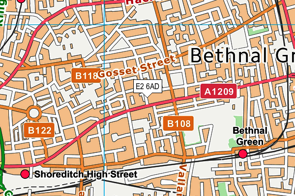 E2 6AD map - OS VectorMap District (Ordnance Survey) E2 6AD map - OS VectorMap District (Ordnance Survey)