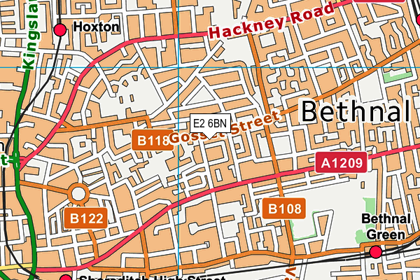 E2 6BN map - OS VectorMap District (Ordnance Survey) E2 6BN map - OS VectorMap District (Ordnance Survey)