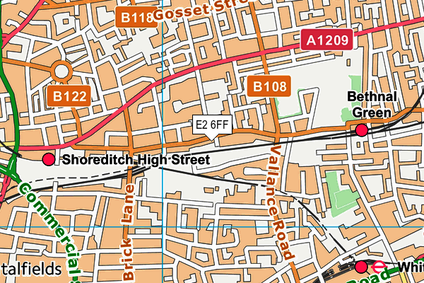 E2 6FF map - OS VectorMap District (Ordnance Survey) E2 6FF map - OS VectorMap District (Ordnance Survey)