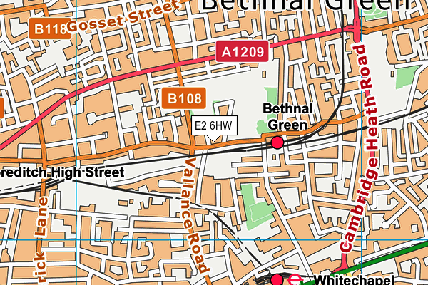 E2 6HW map - OS VectorMap District (Ordnance Survey) E2 6HW map - OS VectorMap District (Ordnance Survey)