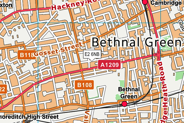 E2 6NB map - OS VectorMap District (Ordnance Survey) E2 6NB map - OS VectorMap District (Ordnance Survey)