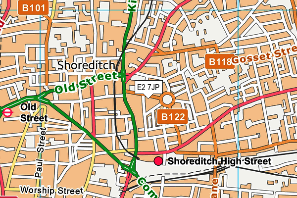 E2 7JP map - OS VectorMap District (Ordnance Survey) E2 7JP map - OS VectorMap District (Ordnance Survey)