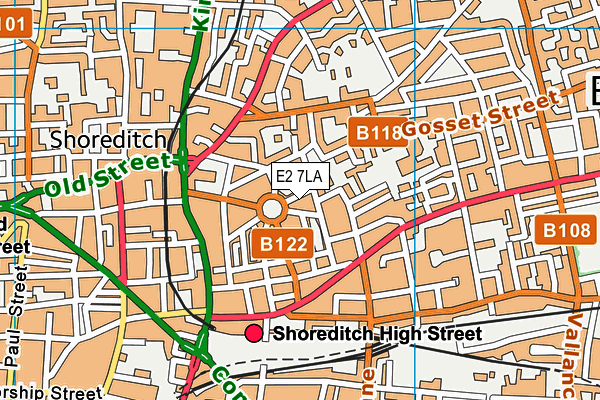 E2 7LA map - OS VectorMap District (Ordnance Survey) E2 7LA map - OS VectorMap District (Ordnance Survey)
