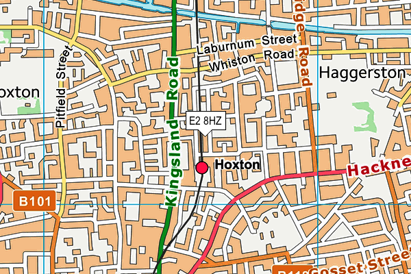E2 8HZ map - OS VectorMap District (Ordnance Survey)