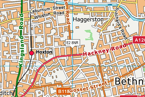 E2 8NR map - OS VectorMap District (Ordnance Survey)