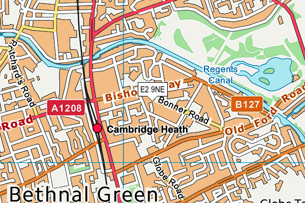 E2 9NE map - OS VectorMap District (Ordnance Survey)