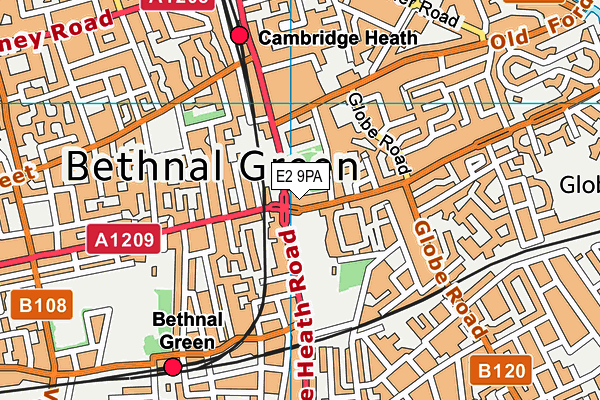E2 9PA map - OS VectorMap District (Ordnance Survey)
