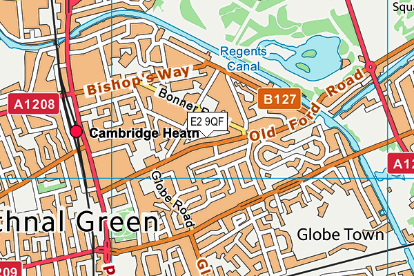 E2 9QF map - OS VectorMap District (Ordnance Survey)
