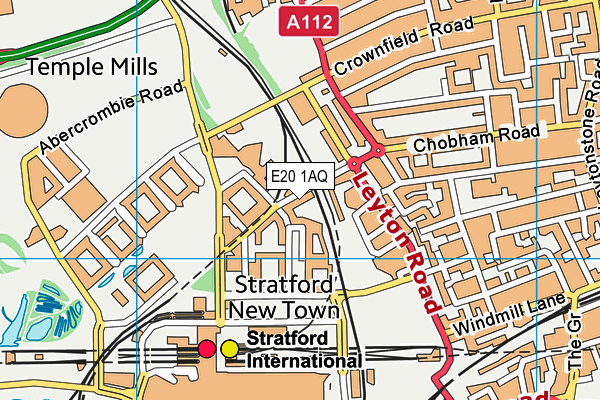 E20 1AQ map - OS VectorMap District (Ordnance Survey) E20 1AQ map - OS VectorMap District (Ordnance Survey)