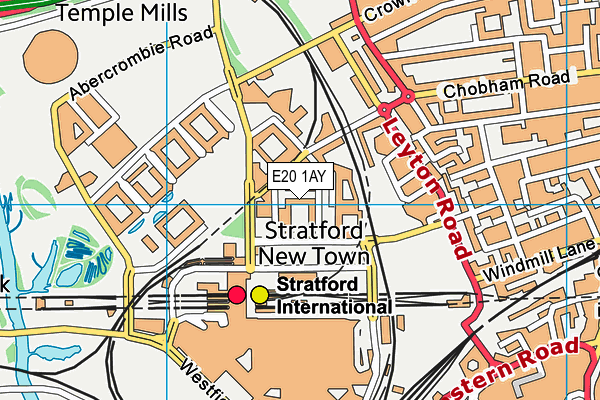 E20 1AY map - OS VectorMap District (Ordnance Survey) E20 1AY map - OS VectorMap District (Ordnance Survey)