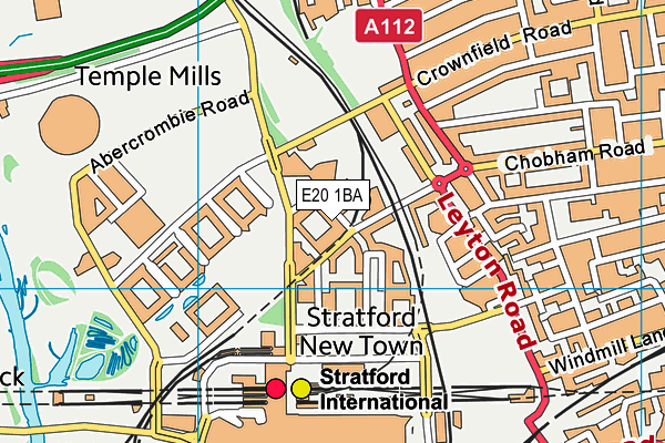 E20 1BA map - OS VectorMap District (Ordnance Survey) E20 1BA map - OS VectorMap District (Ordnance Survey)