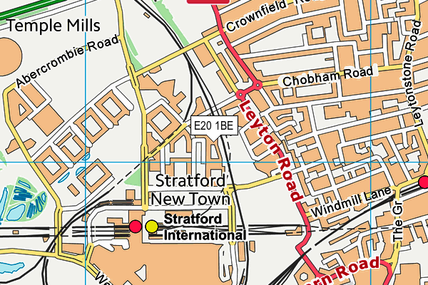 E20 1BE map - OS VectorMap District (Ordnance Survey) E20 1BE map - OS VectorMap District (Ordnance Survey)