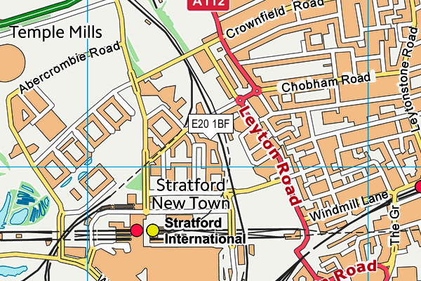 E20 1BF map - OS VectorMap District (Ordnance Survey) E20 1BF map - OS VectorMap District (Ordnance Survey)