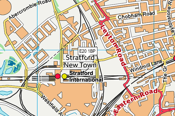 E20 1BP map - OS VectorMap District (Ordnance Survey)