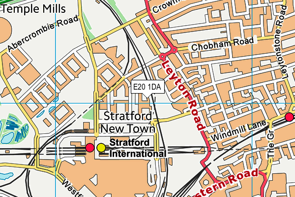 E20 1DA map - OS VectorMap District (Ordnance Survey) E20 1DA map - OS VectorMap District (Ordnance Survey)