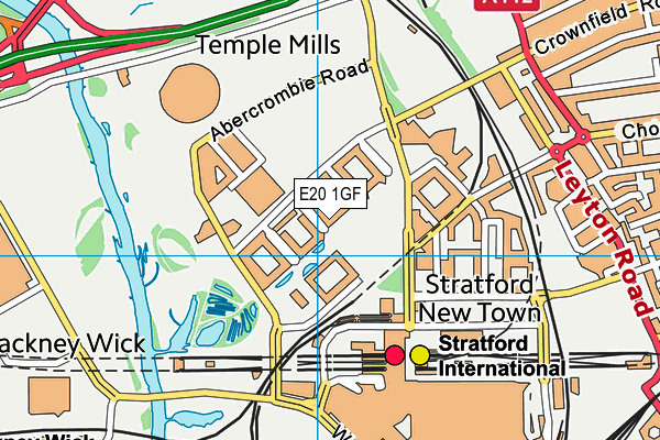 E20 1GF map - OS VectorMap District (Ordnance Survey) E20 1GF map - OS VectorMap District (Ordnance Survey)